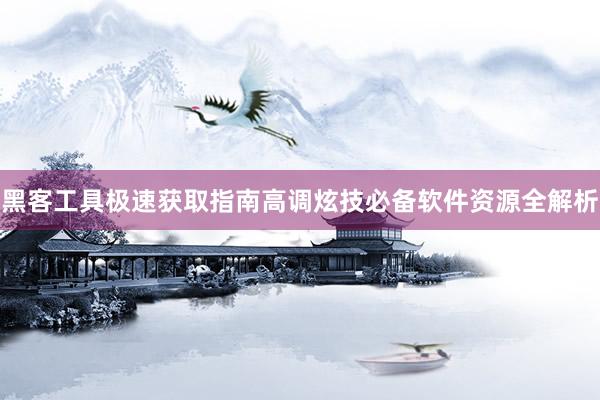 黑客工具极速获取指南高调炫技必备软件资源全解析